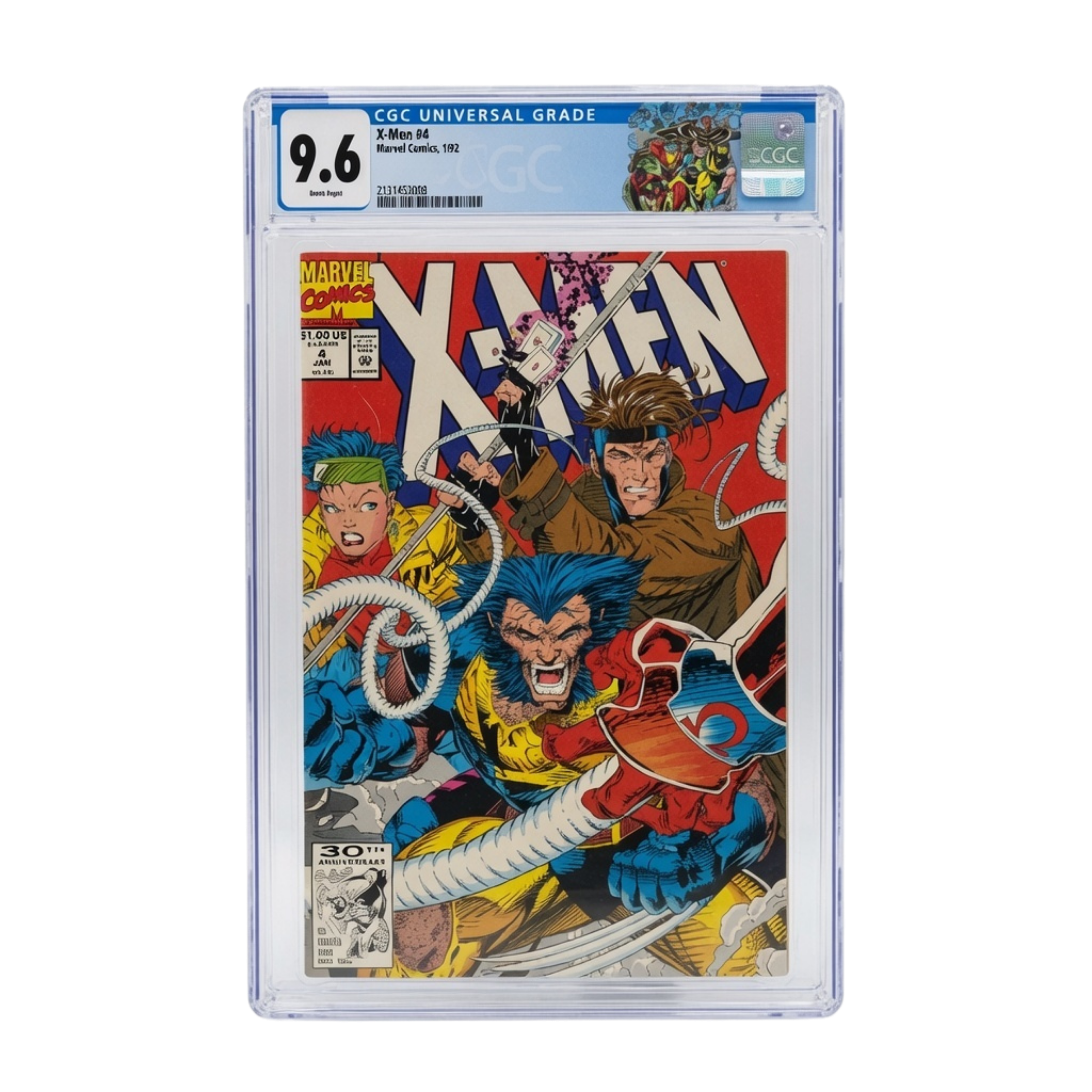 X-Men #4 CGC 9.6 White Pages (1992) – 1st Appearance of Omega Red – Wolverine – Marvel Comics