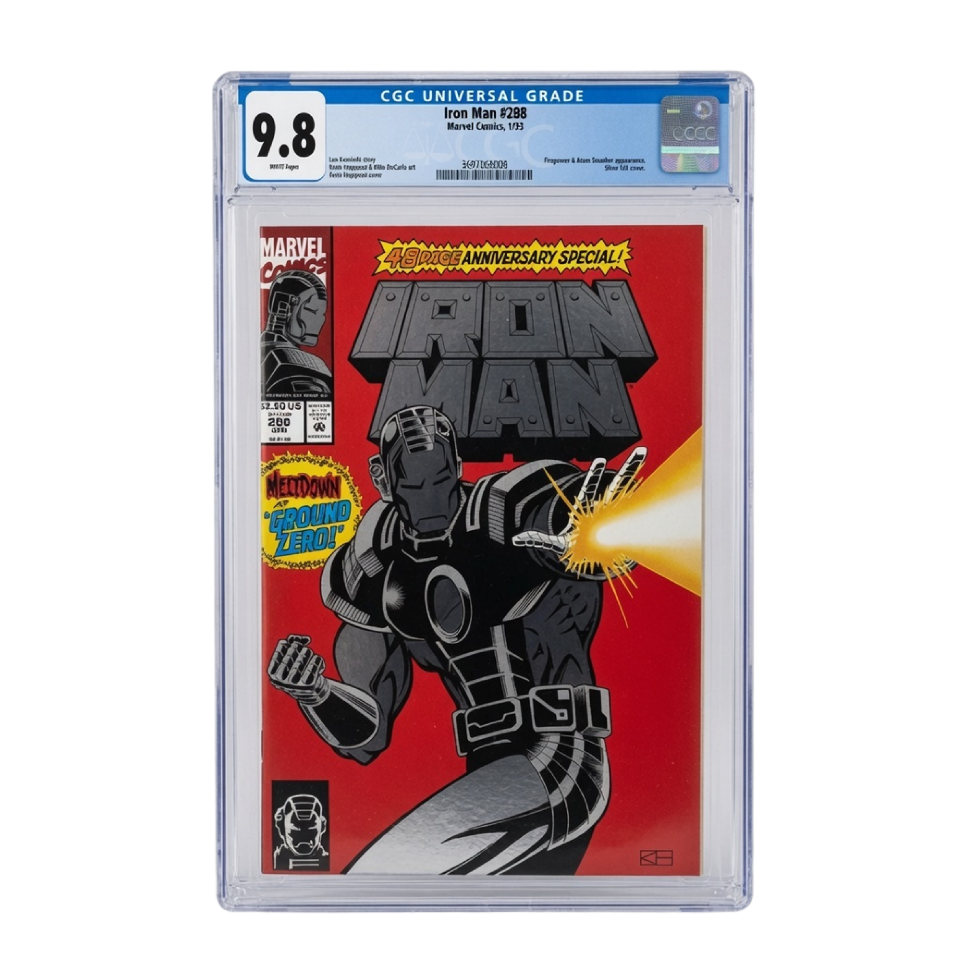 Iron Man #288 CGC 9.8 White Pages (1993) – Marvel Comics